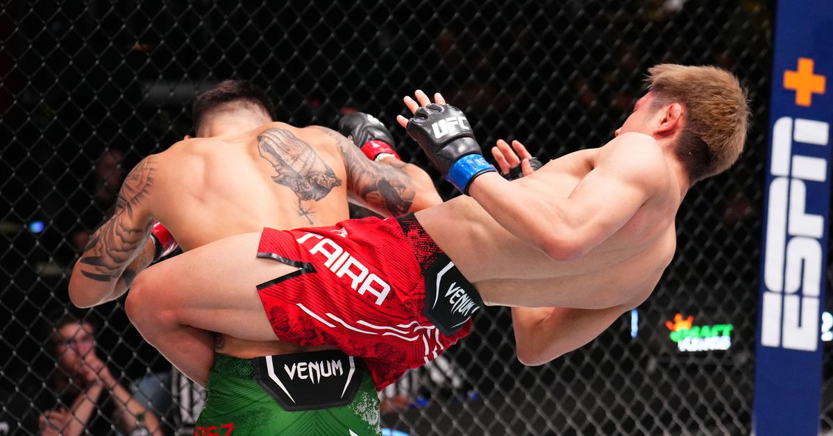 UFC Vegas 93 bonuses: Tatsuro Taira cashes extra $50k for main event injury finish